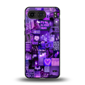 purple collage aesthetic back phone cover | glass case for oneplus nord 4