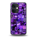 purple collage aesthetic back phone cover | glass case for oneplus nord ce 3