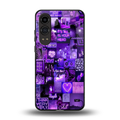 purple collage aesthetic back phone cover | glass case for oneplus nord ce 4 lite