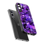 purple collage aesthetic back phone cover | glass case for oneplus nord ce 4 lite