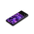 purple collage aesthetic back phone cover | glass case for google pixel 6 pro