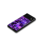 purple collage aesthetic back phone cover | glass case for google pixel 6