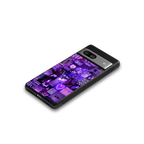 purple collage aesthetic back phone cover | glass case for Google Pixel 7