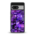 purple collage aesthetic back phone cover | glass case for Google Pixel 8