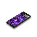 purple collage aesthetic back phone cover | glass case for Google Pixel 8