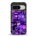 purple collage aesthetic back phone cover | glass case for google pixel 9
