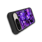 purple collage aesthetic back phone cover | glass case for google pixel 9