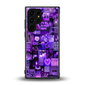 purple collage aesthetic back phone cover | glass case for samsung galaxy s23 ultra