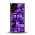 purple collage aesthetic back phone cover | glass case for samsung galaxy s25 ultra