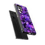 purple collage aesthetic back phone cover | glass case for samsung galaxy s25 ultra