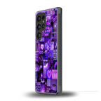 purple collage aesthetic back phone cover | glass case for samsung galaxy s25 ultra