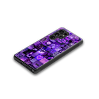 purple collage aesthetic back phone cover | glass case for samsung galaxy s25 ultra