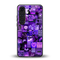 purple collage aesthetic back phone cover | glass case for samsung galaxy s25