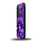 purple collage aesthetic back phone cover | glass case for samsung galaxy s25