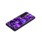 purple collage aesthetic back phone cover | glass case for samsung galaxy s24