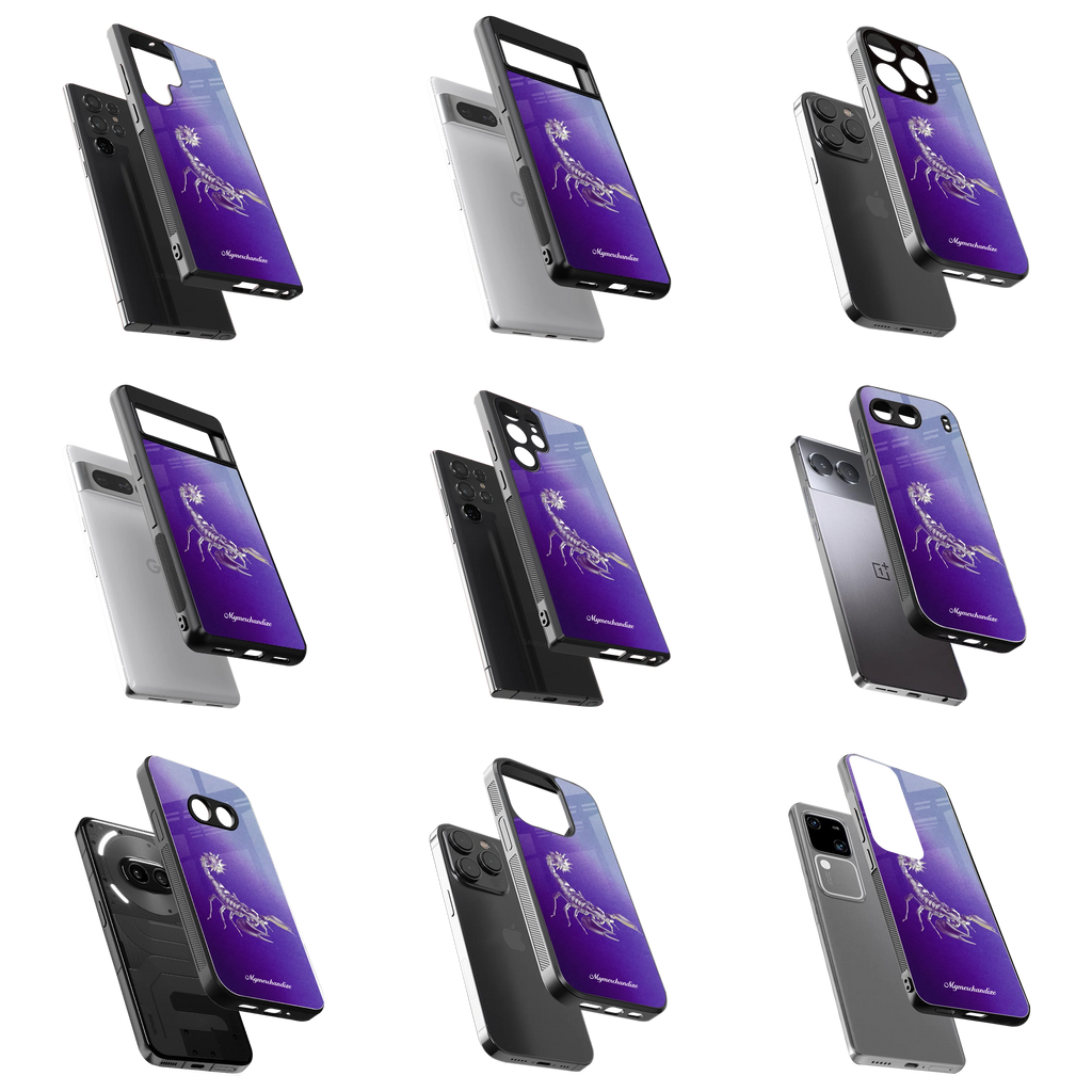 Durable Glass Back Mobile Case for iPhone, Samsung, OnePlus, Google Pixel, Redmi, Vivo, Oppo