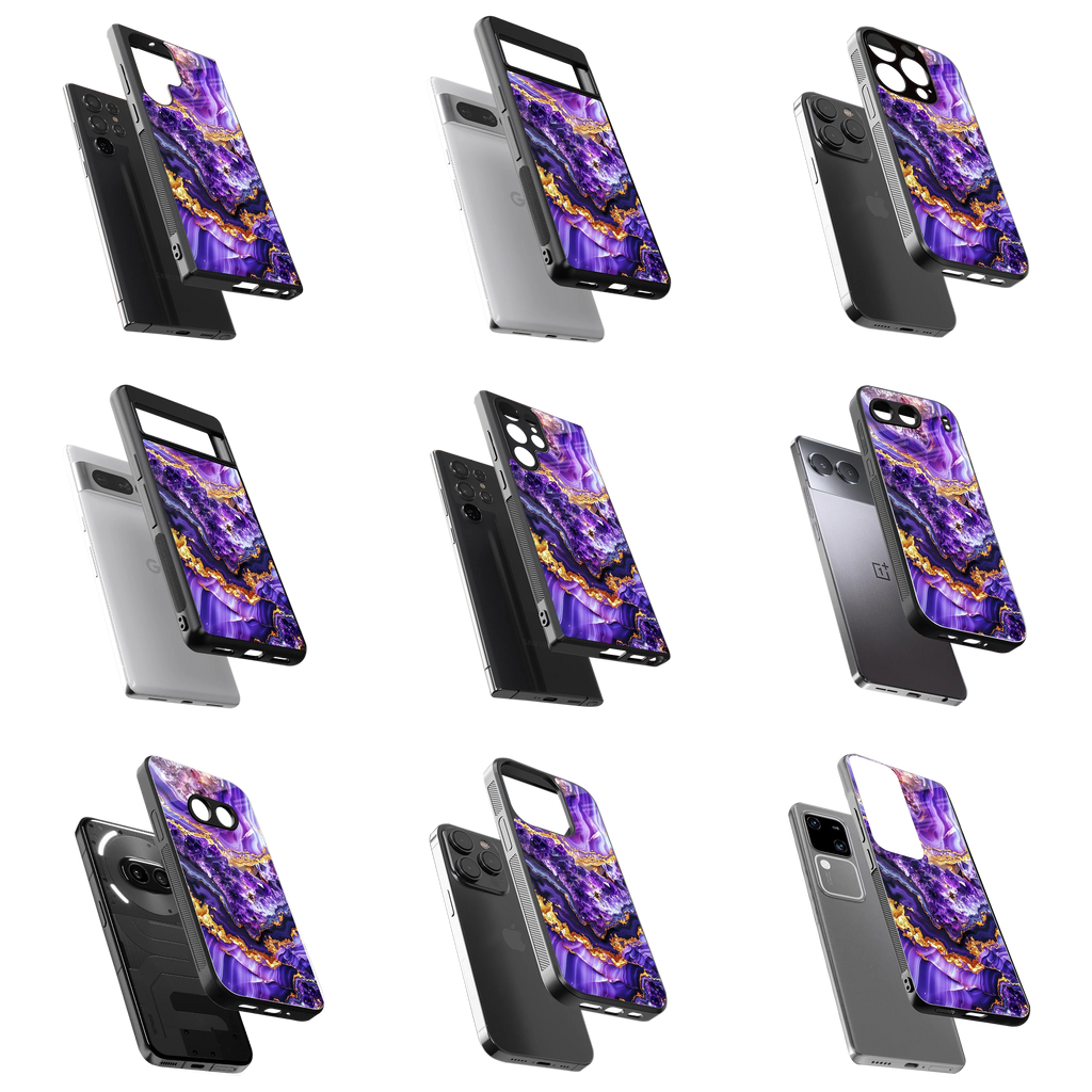Durable Glass Back Mobile Case for iPhone, Samsung, OnePlus, Google Pixel, Redmi, Vivo, Oppo