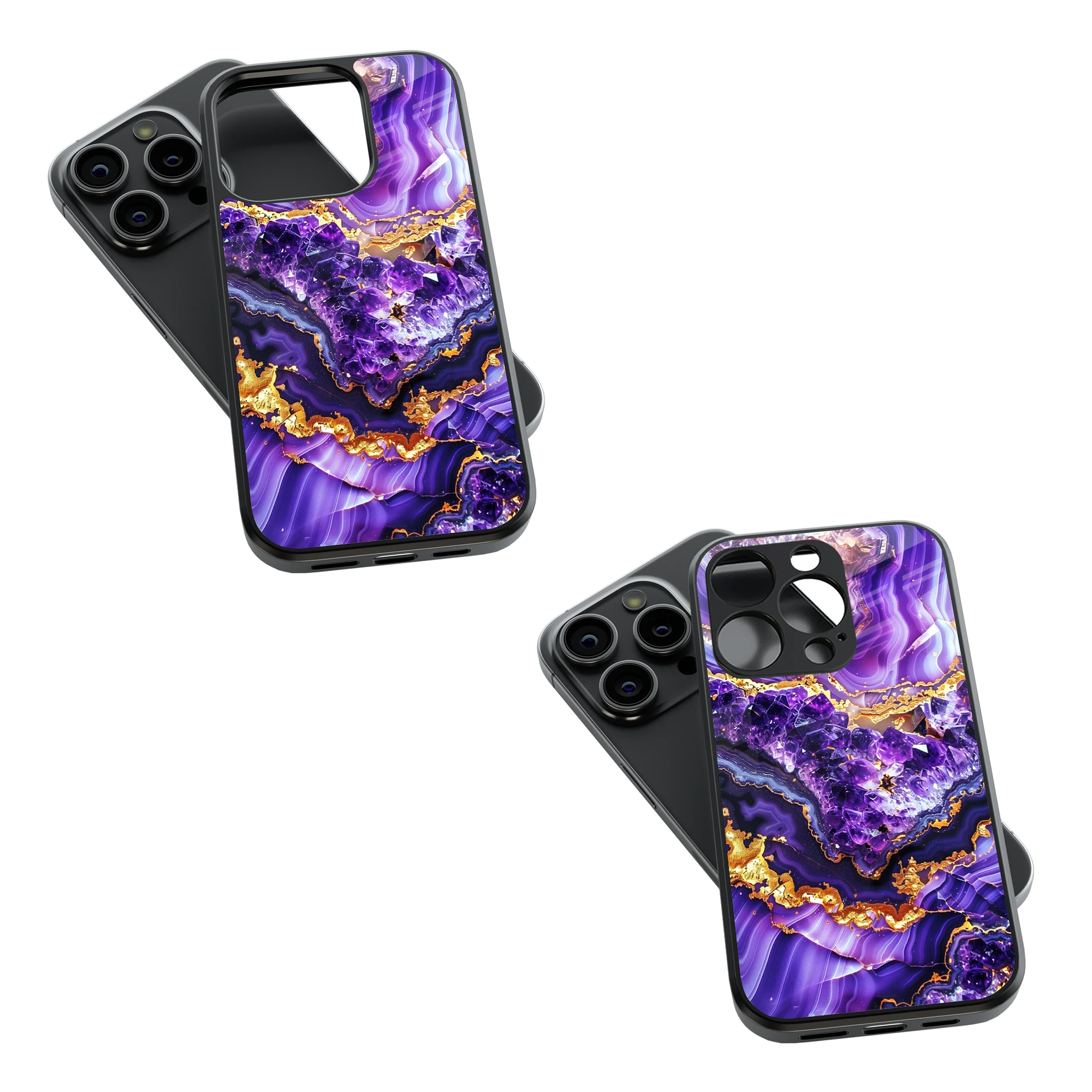 Trendy Glass Back Mobile Case for iPhone, Samsung, Redmi, OnePlus, Google Pixel, Motorola