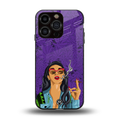 purple smoke back phone cover | glass case for iphone 13 pro