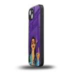 purple smoke back phone cover | glass case for iphone 15 plus