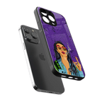 purple smoke back phone cover | glass case for iphone 14 pro max