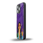 purple smoke back phone cover | glass case for iphone 14 pro max
