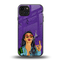 purple smoke back phone cover | glass case for iphone 15