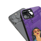 purple smoke back phone cover | glass case for iphone 14 pro max