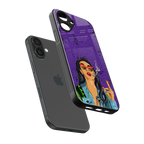 purple smoke back phone cover | glass case for iphone 16
