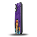 purple smoke back phone cover | glass case for iphone 16