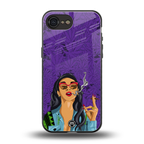 purple smoke back phone cover | glass case for iphone 16e