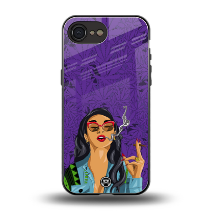 purple smoke back phone cover | glass case for iphone 16e