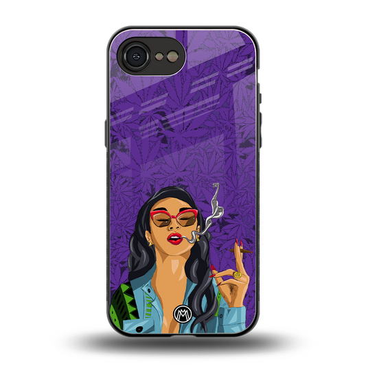 purple smoke back phone cover | glass case for iphone 16e