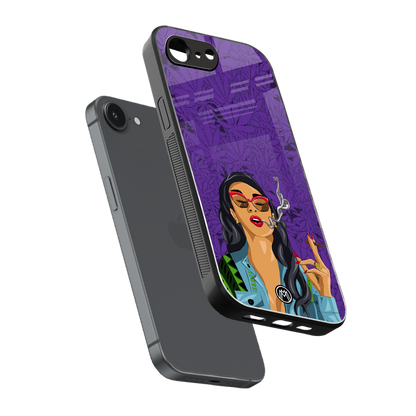 purple smoke back phone cover | glass case for iphone 16e
