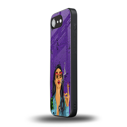 purple smoke back phone cover | glass case for iphone 16e