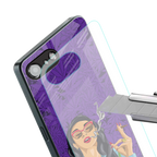 purple smoke back phone cover | glass case for iphone 16e
