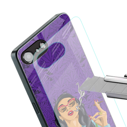 purple smoke back phone cover | glass case for iphone 16e