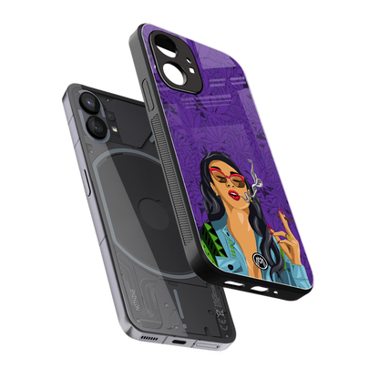 purple smoke back phone cover | glass case for nothing phone 1
