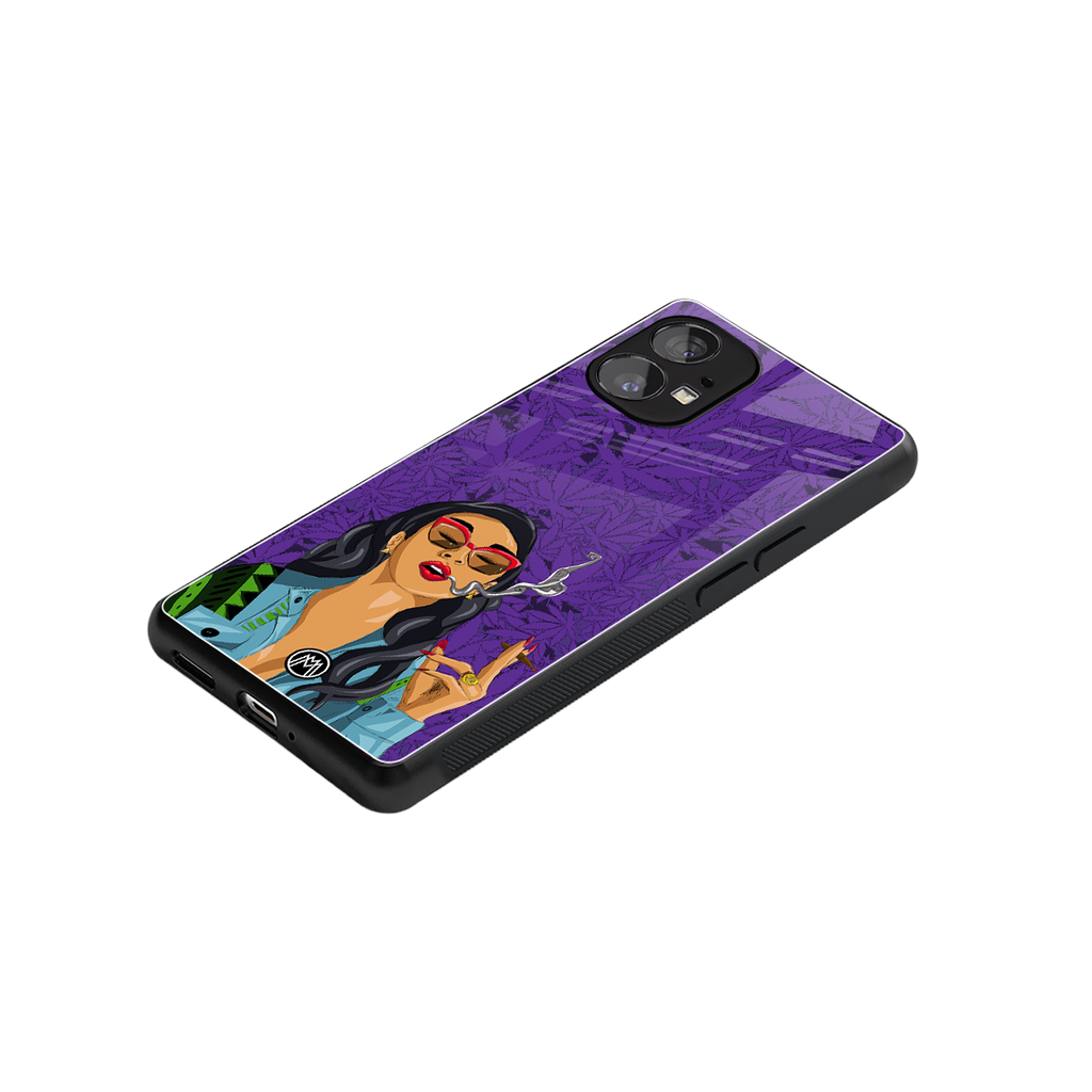 purple smoke back phone cover | glass case for nothing phone 1