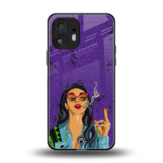 purple smoke back phone cover | glass case for nothing phone 2