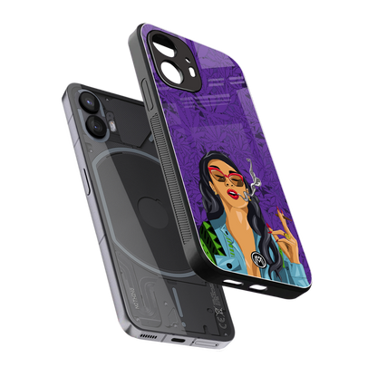 purple smoke back phone cover | glass case for nothing phone 2