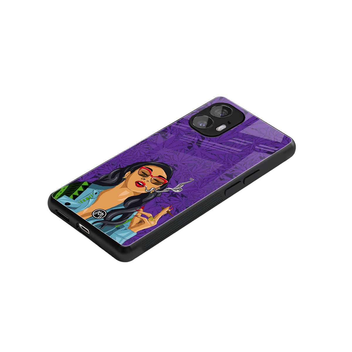 purple smoke back phone cover | glass case for nothing phone 2