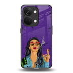 purple smoke back phone cover | glass case for oneplus nord 3
