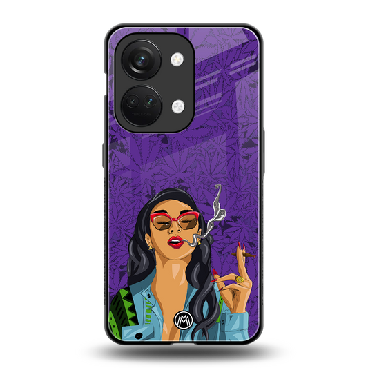 purple smoke back phone cover | glass case for oneplus nord 3