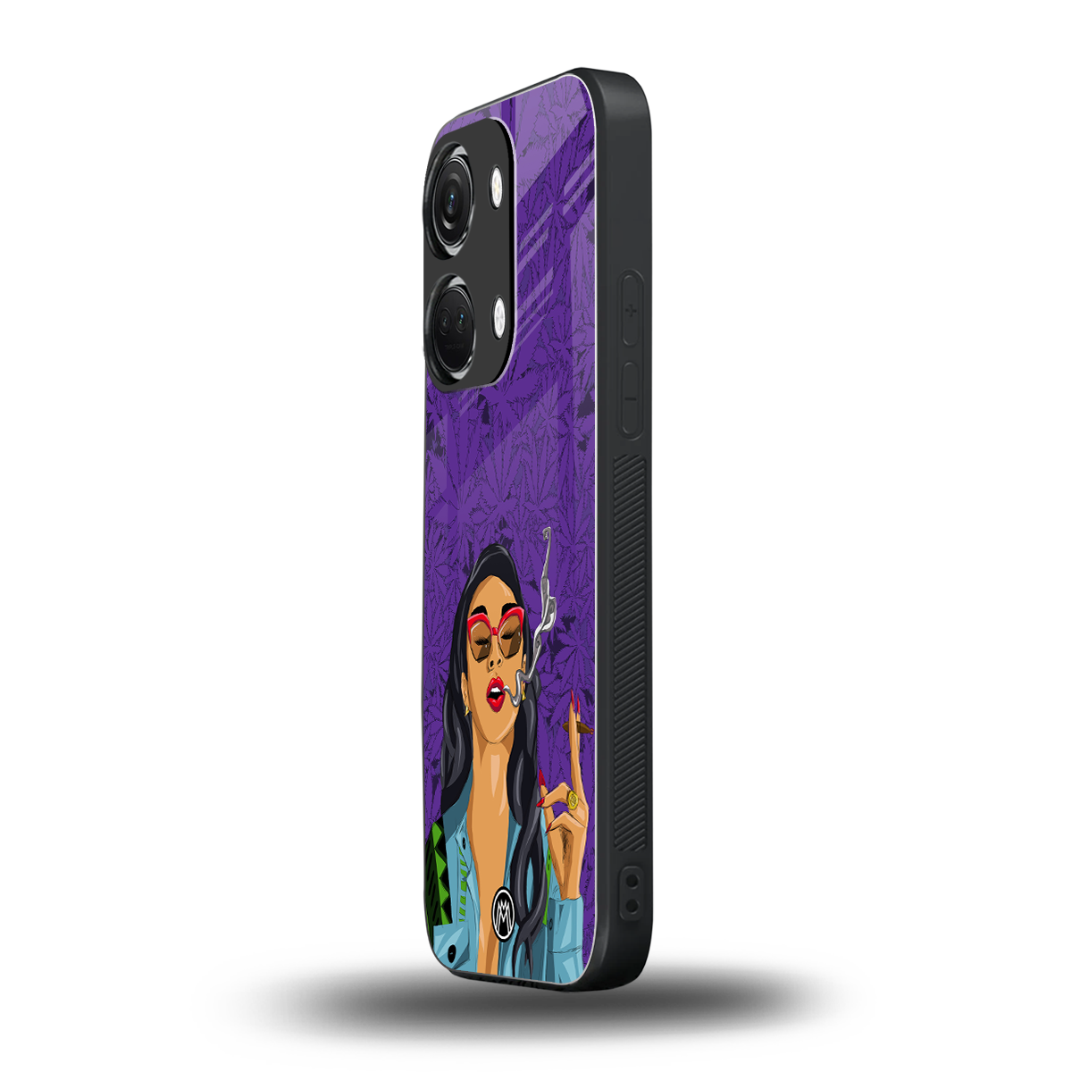 purple smoke back phone cover | glass case for oneplus nord 3