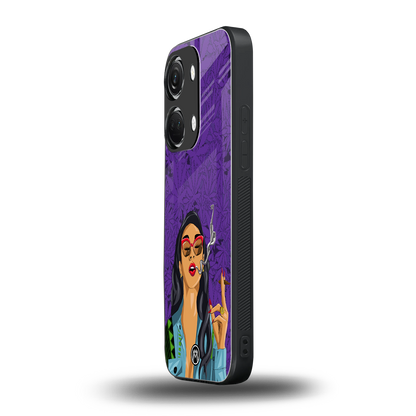 purple smoke back phone cover | glass case for oneplus nord 3