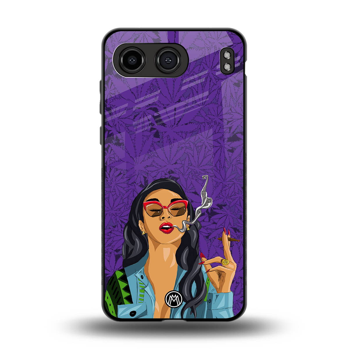 purple smoke back phone cover | glass case for oneplus nord 4
