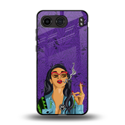 purple smoke back phone cover | glass case for oneplus nord 4
