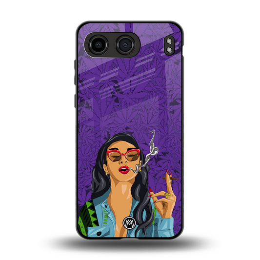 purple smoke back phone cover | glass case for oneplus nord 4