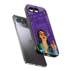 purple smoke back phone cover | glass case for oneplus nord 4